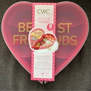 Snackle Box for snacks or charcuterie heart shaped